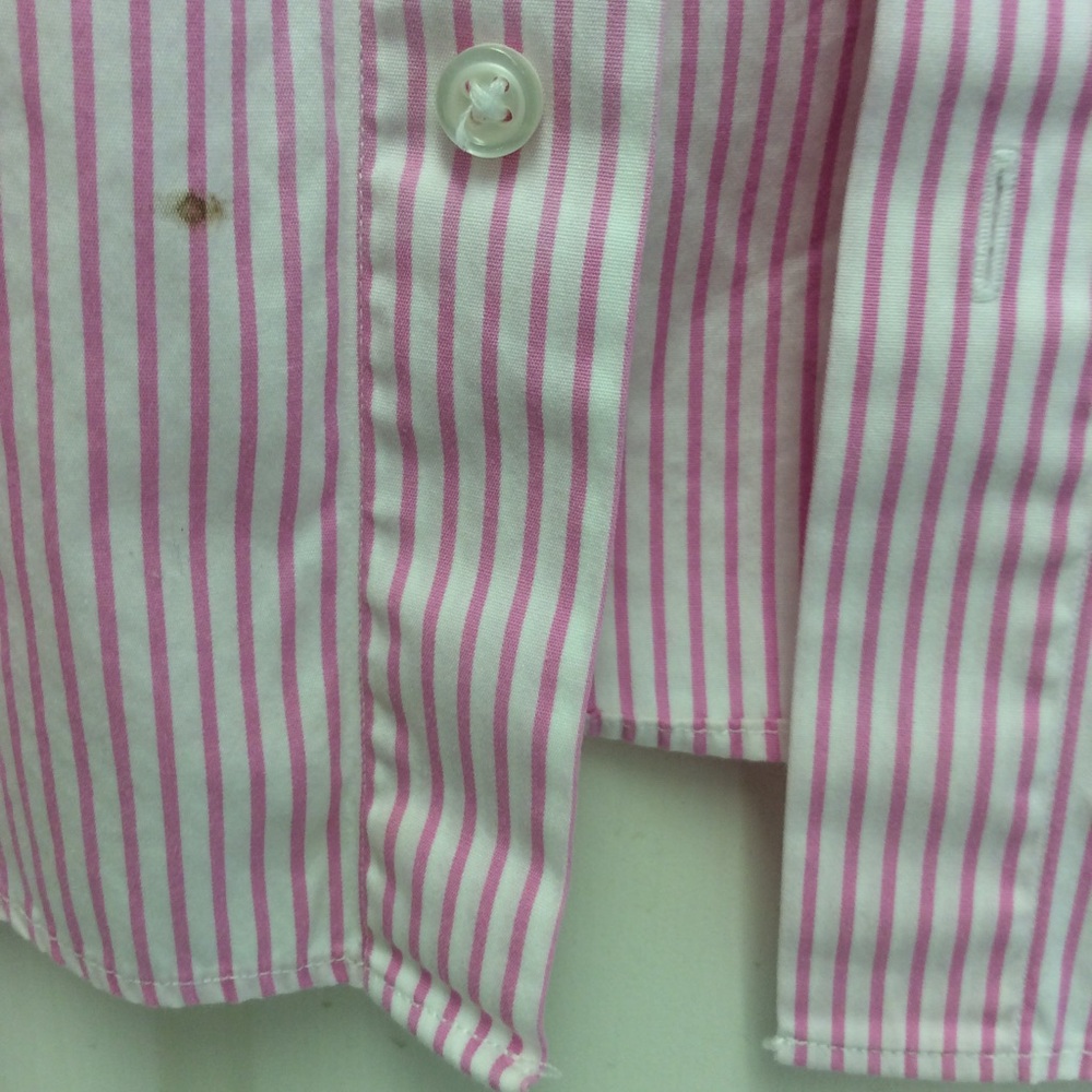RALPH LAUREN SPORT PINK/ WHITE TAILORED BLOUSE SZ6 - Picture 4 of 7